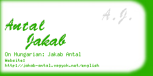 antal jakab business card